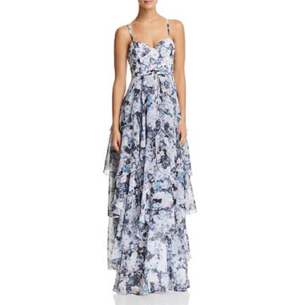 FAME and Partner Catherine Floral Print Gown